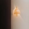 AMÀ Handmade Wall Lamp with Brass Structure and Rattan Shade