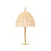 Handcrafted Amà Table Light, in brass and rattan, by Mediterranean Objects