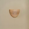 Costa Shell Wall Sconce in Rattan